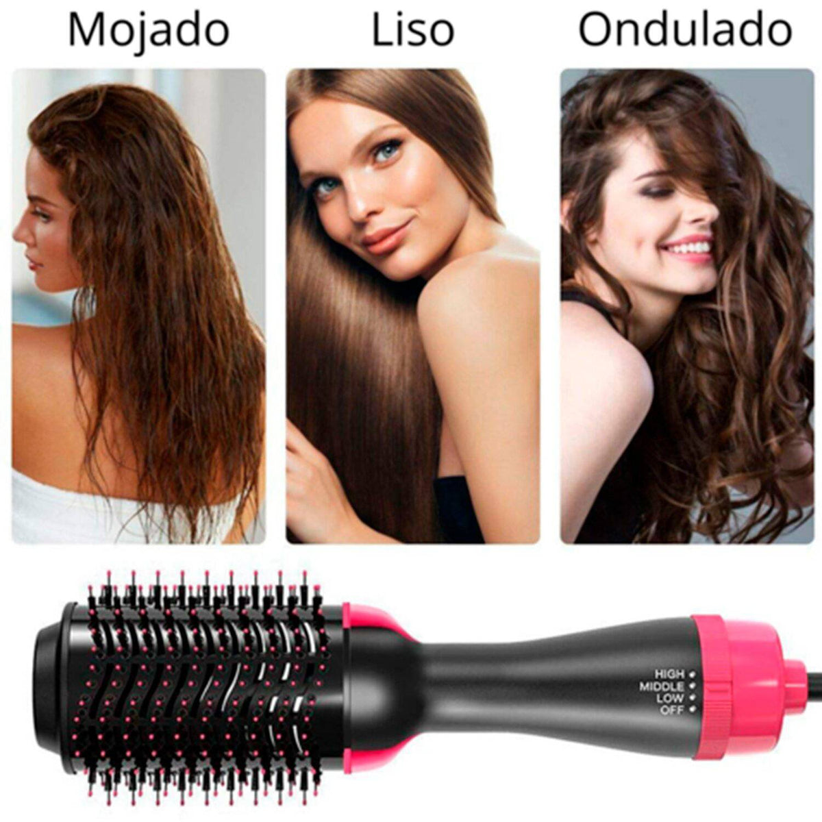 Cepillo Alisador 3 en 1 one step (seca-alisa-moldea)